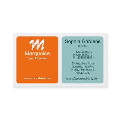 Panels - Orange and Light Blue Green