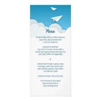 Paper Airplane in the Sky Going Away Menu