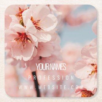 PAPER COASTER  : APPLE BLOSSOMS