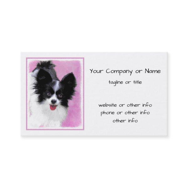 Papillon (White and Black) Painting - Dog Art