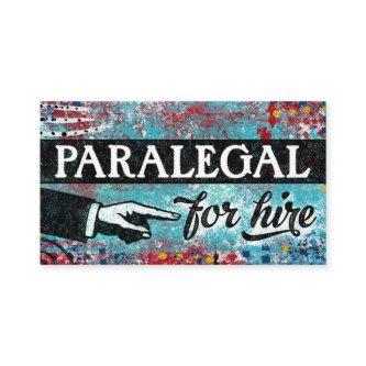 Paralegal For Hire  - Blue Red