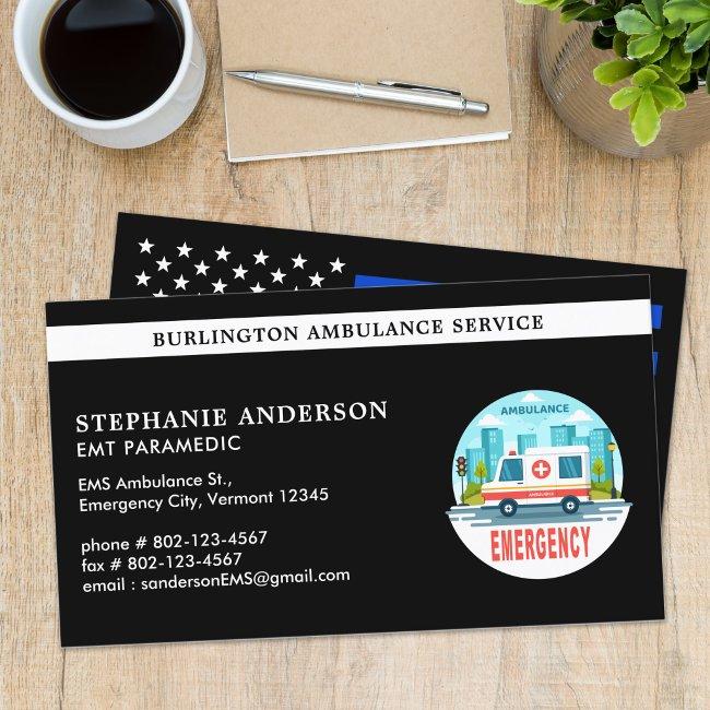 Paramedic EMT Custom Ambulance Service Logo