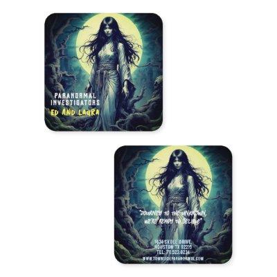 Paranormal Investigator Haunted Ghost Square