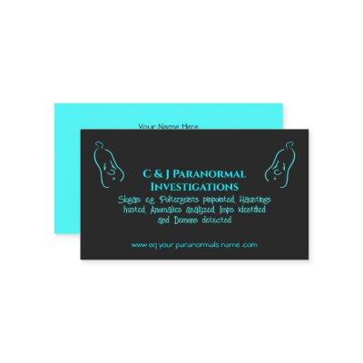 Paranormal Investigator with ghost logo