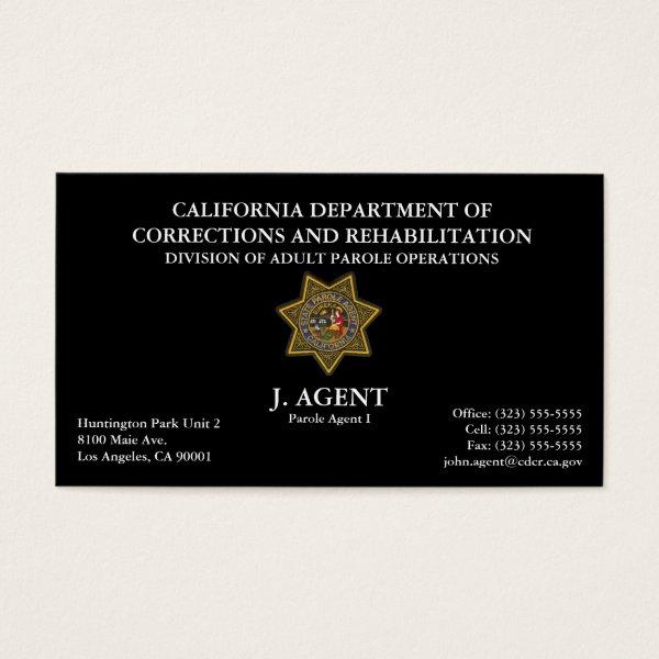 Parole Agent  in Black
