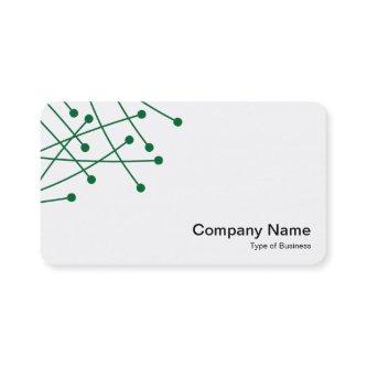 Particle Tracks - Forest Green on White