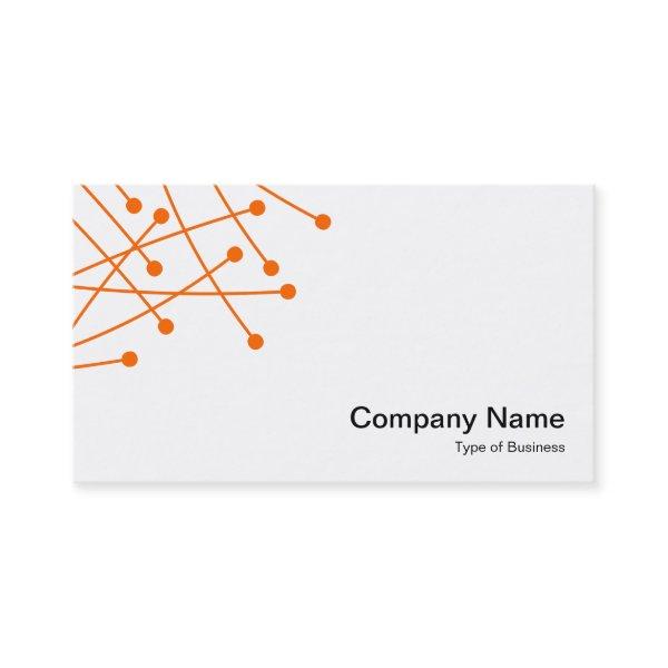 Particle Tracks - Orange on White