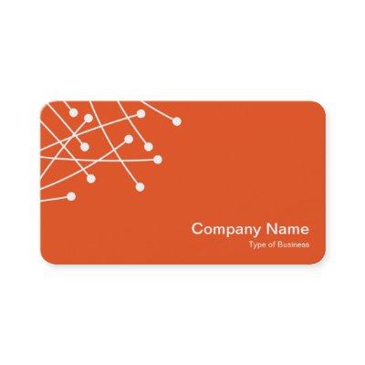 Particle Tracks - White on Orange ec4f1b
