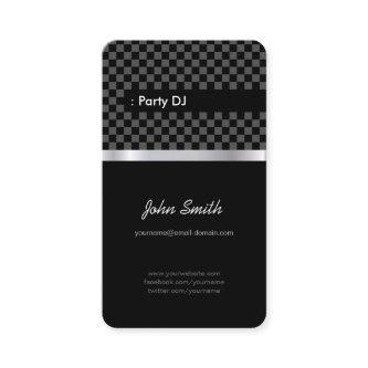 Party DJ - Elegant Black Checkered
