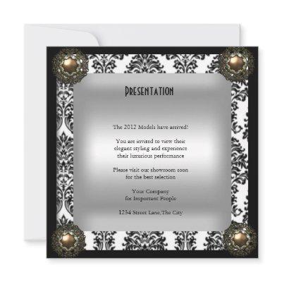 Party Event Elegant Damask Jewel Invitation