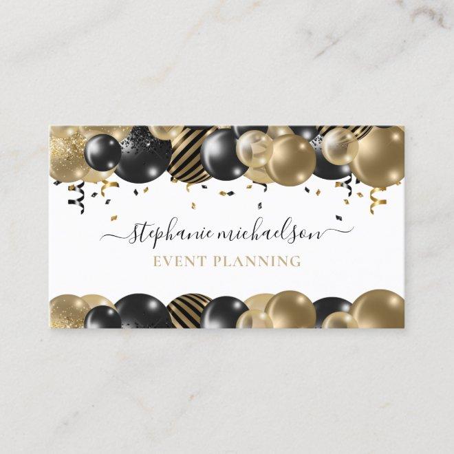 Party Planner Black Gold Balloon