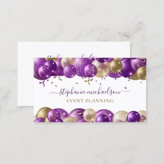 Party Planner Purple Gold Balloon