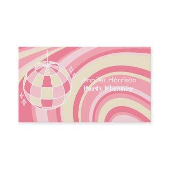 Party Planner Retro Groovy Wave Disco Ball Pink