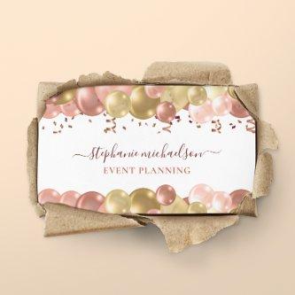 Party Planner Rose Gold Balloon QR Code