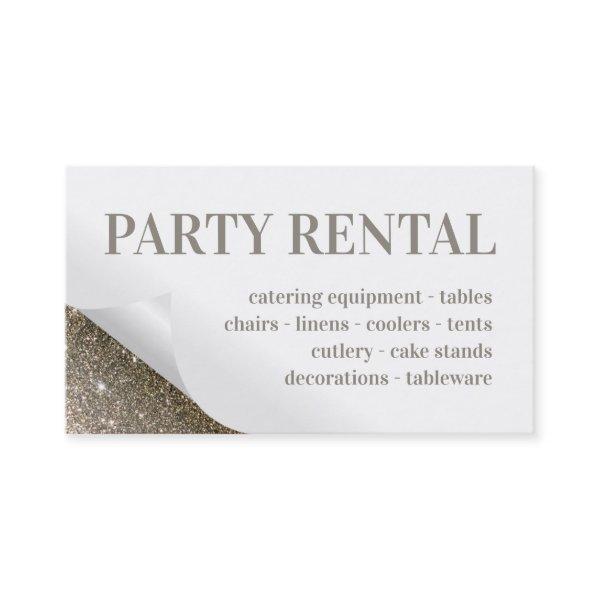Party Rental Supplies Decor Folded Glitter Corner
