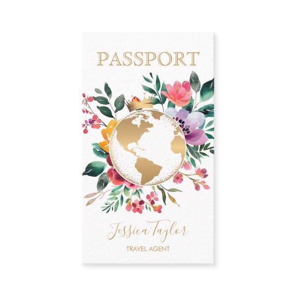 Passport Travel Agency World Map Boarding Pass