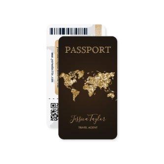 Passport Travel Makeup World Map Boarding Pass