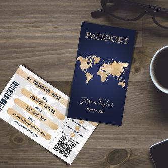 Passport Travel Makeup World Map Boarding Pass