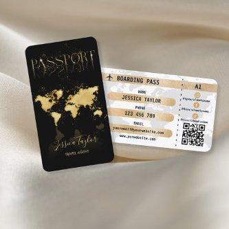 Passport Travel Makeup World Map Boarding Pass