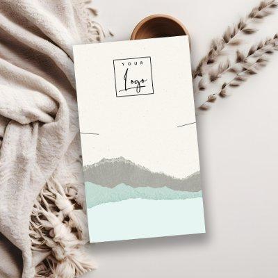 Pastel Aqua Kraft Mountain Wave Necklace Display