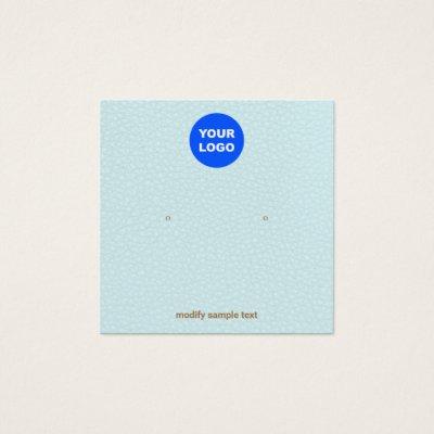 Pastel Blue Add Your Logo Stud Earring Display