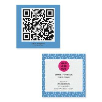 Pastel Blue QR Scan Company Square