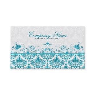 Pastel Blue Vintage Orante Floral Damasks Pattern