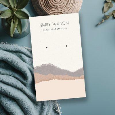 Pastel Blush Kraft Mountain Wave Earring Display