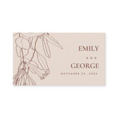 PASTEL BLUSH LINE DRAWING FLORAL WEDDING WEBSITE