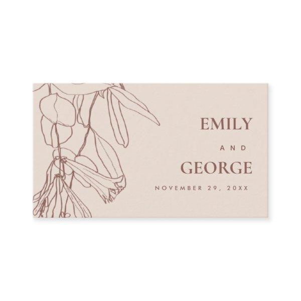 PASTEL BLUSH LINE DRAWING FLORAL WEDDING WEBSITE
