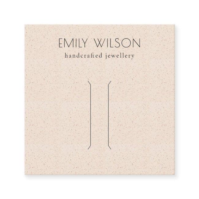 Pastel Blush Pink Ceramic Texture Hair Pin Display Square