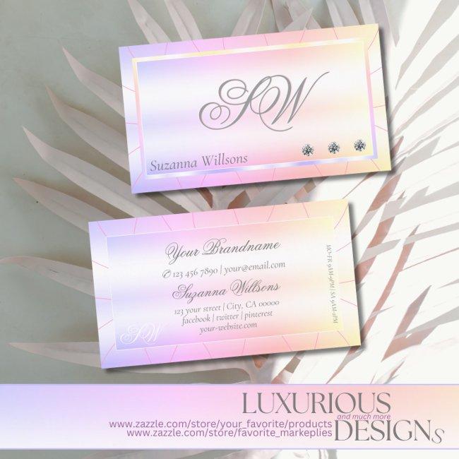 Pastel Colorful with Diamonds and Monogram Glamour