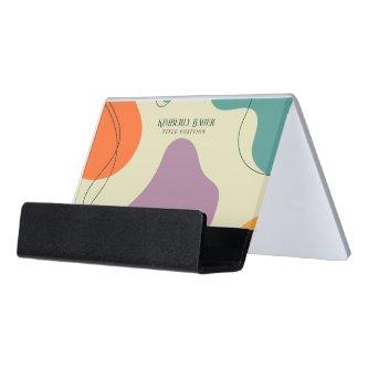Pastel colors abstract shapes modern background de desk  holder