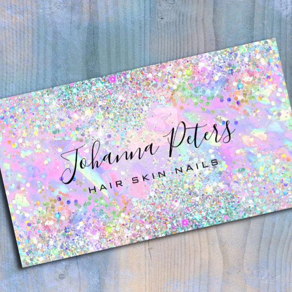 pastel colors faux glitter abstract opal design