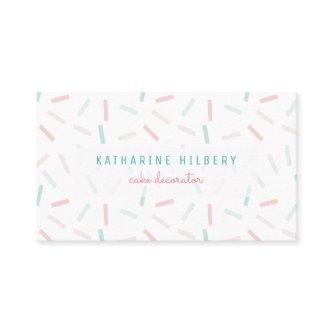 Pastel Colors Sprinkles White