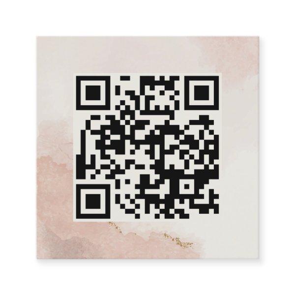 Pastel Dusty Pink QR Code Minimalist Chic Square