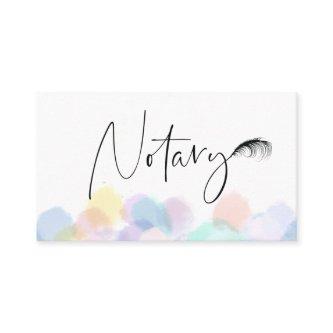 *~* Pastel Feather NOTARY PHOTO Pen Signing Agent