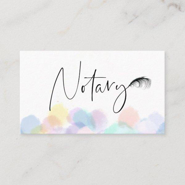 *~* Pastel Feather NOTARY PHOTO Pen Signing Agent