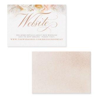 Pastel Floral Exotic Wedding Website Card