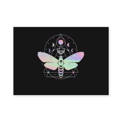 Pastel Goth Cute Moth Spiritual Moon