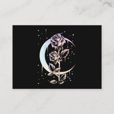 Pastel Goth Moon Flower Witchy