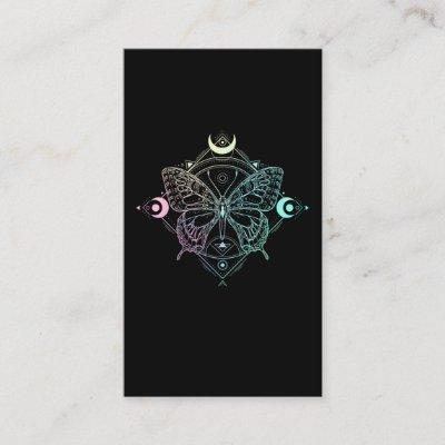 Pastel Goth Moon Gothic Wicca Crescent Butterfly