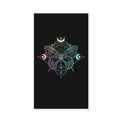 Pastel Goth Moon Gothic Wicca Crescent Butterfly