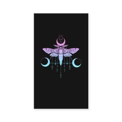 Pastel Goth Moon Kawaii Aesthetic Moth