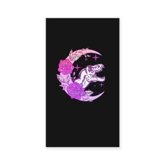 Pastel Goth Moon Kawaii Trex Crescent Flowers