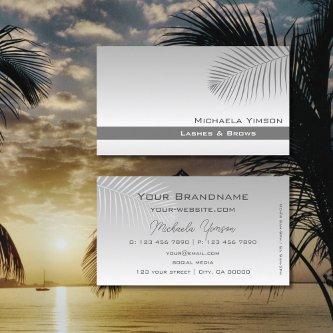 Pastel Gray Gradient Modern with Palm Leaf Simple