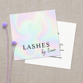 Pastel Iridescent Holographic Rainbow Abstract  Square