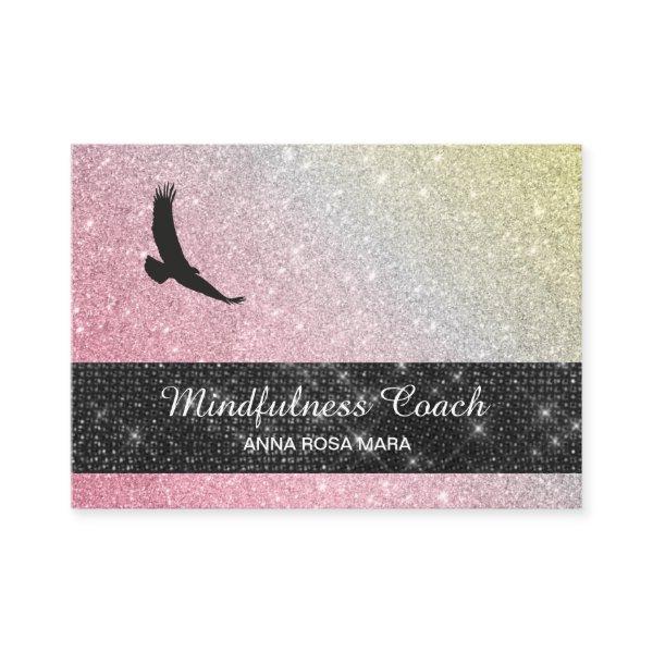 *~* Pastel Ombre Universe Glitter Meditation Eagle