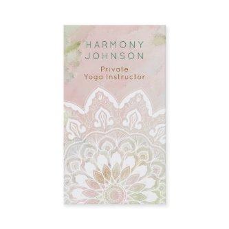 Pastel Pink and Green White Mandala Serene