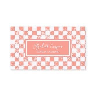 Pastel Pink Chequered Board